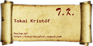 Tokai Kristóf névjegykártya